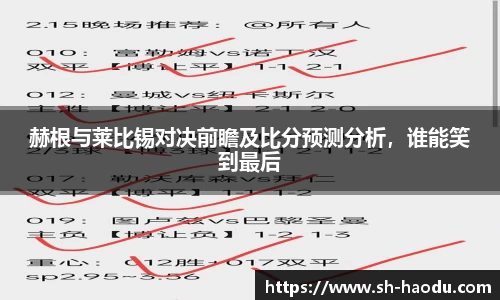 赫根与莱比锡对决前瞻及比分预测分析，谁能笑到最后